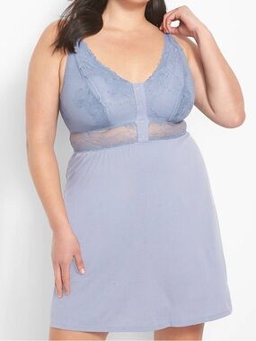 Cacique Plus Size Lace-Trim Chemise